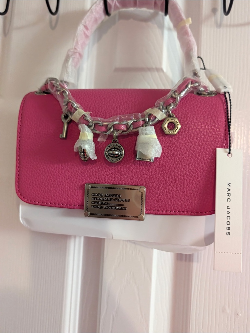 Marc Jacobs Hot Pink Pebbled Leather Mini Top-Handle Bag